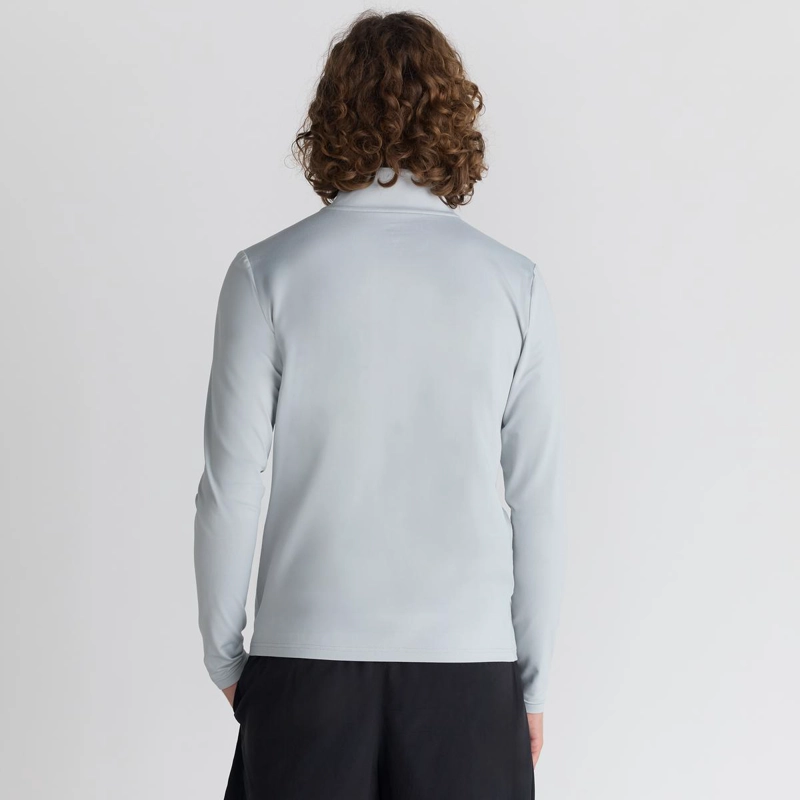 POLERON RUNNING HOMBRE NEW BALANCE SPACE DYE 1/4 ZIP GRIS - 2