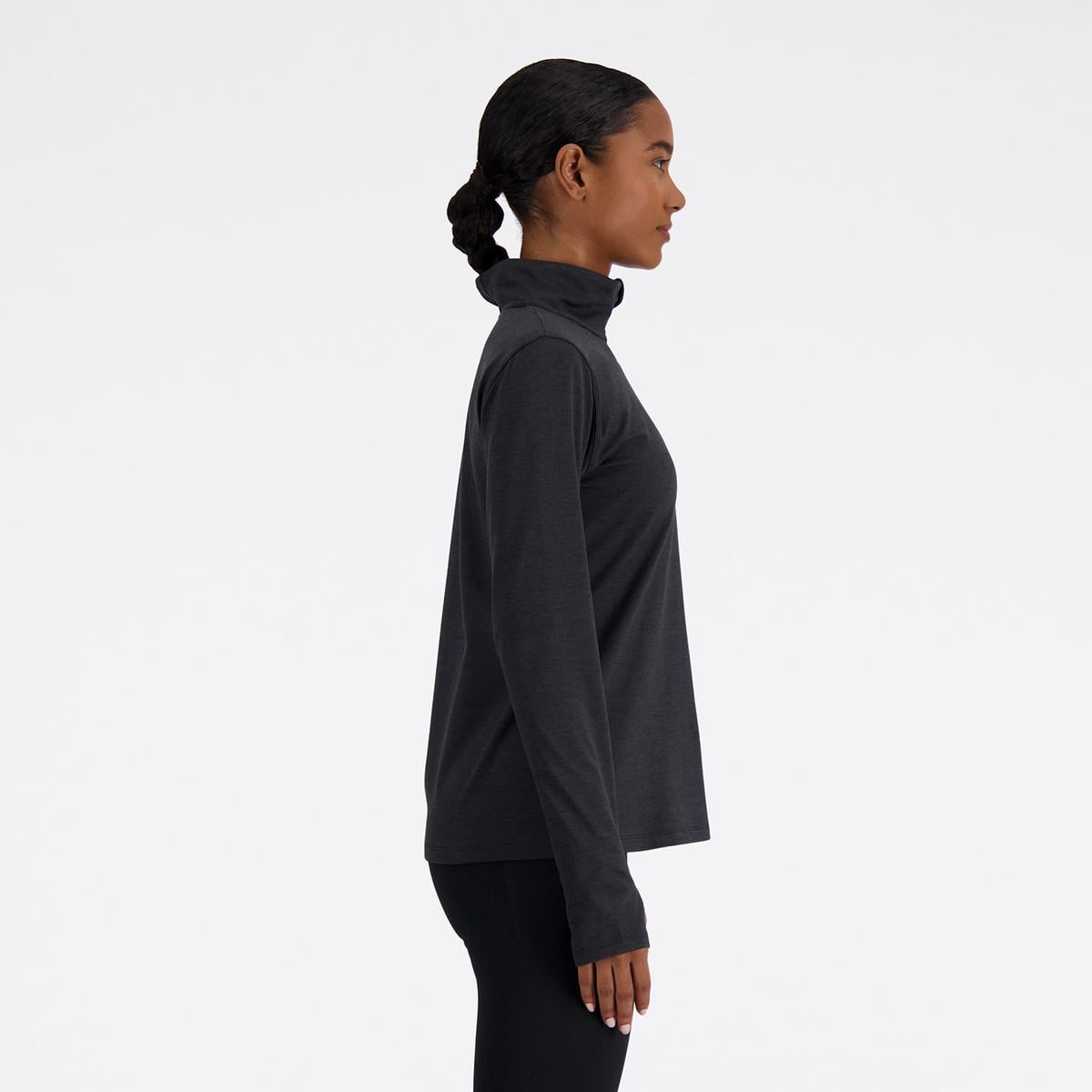 POLERON RUNNING MUJER NEW BALANCE SPORT ESSENTIALS NEGRO - 3