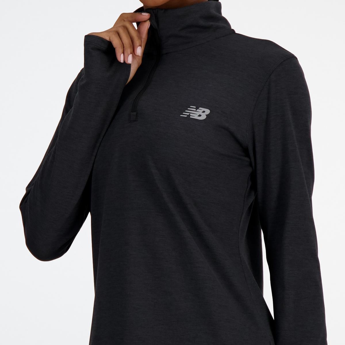 POLERON RUNNING MUJER NEW BALANCE SPORT ESSENTIALS NEGRO - 4