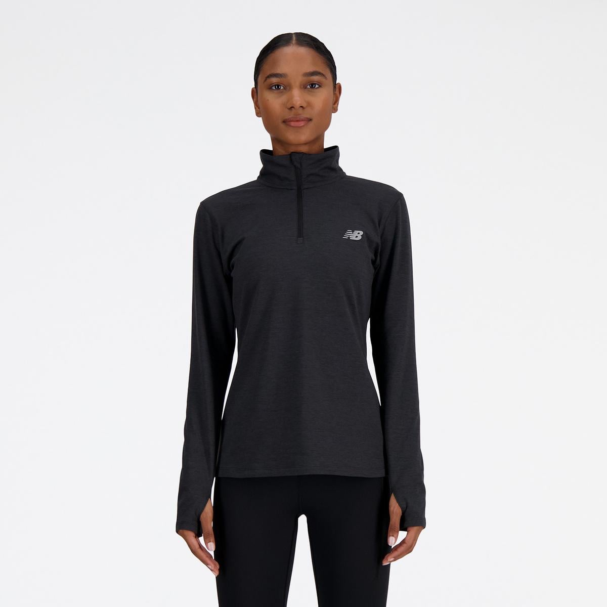 POLERON RUNNING MUJER NEW BALANCE SPORT ESSENTIALS NEGRO - 5
