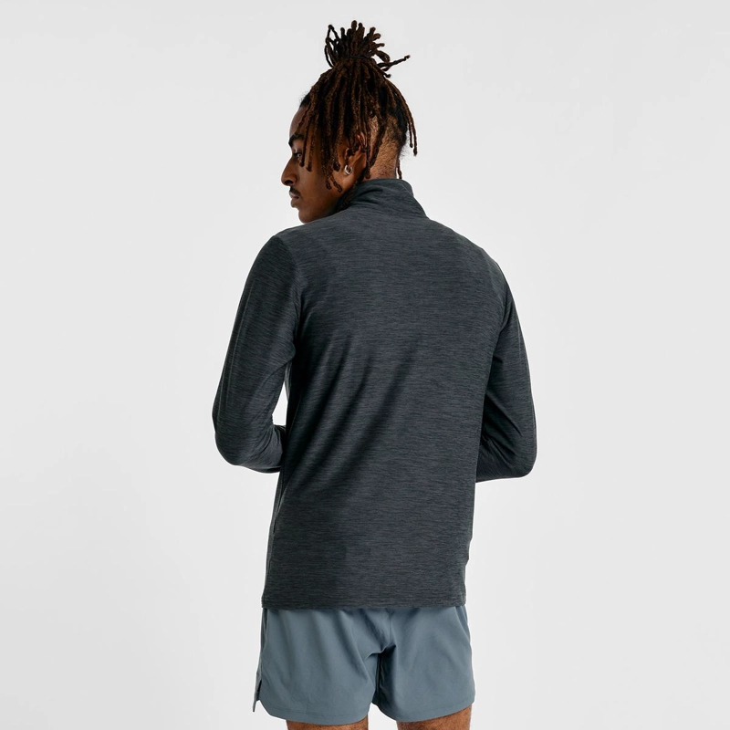 POLERON RUNNING HOMBRE NEW BALANCE SPACE DYE 1/4 ZIP NEGRO - 2