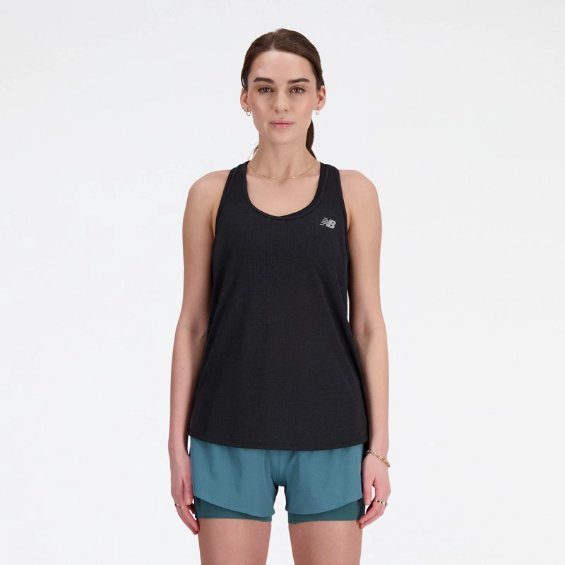 POLERA SIN MANGAS RUNNING MUJER NEW BALANCE ATHLETICS NEGRA - 1