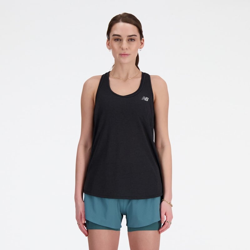 POLERA SIN MANGAS RUNNING MUJER NEW BALANCE ATHLETICS NEGRA - 1