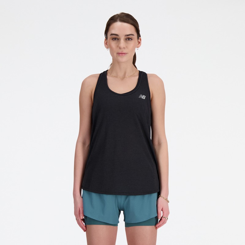 POLERA SIN MANGAS RUNNING MUJER NEW BALANCE ATHLETICS NEGRA - 1