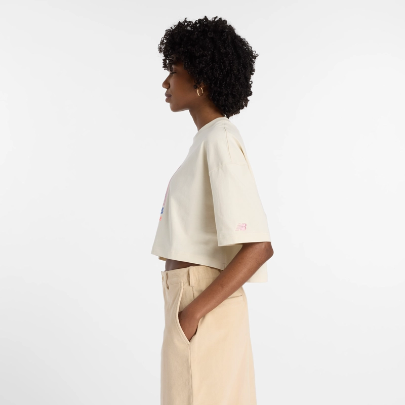 POLERA LIFESTYLE MUJER NEW BALANCE ATHLETICS BEIGE - 4