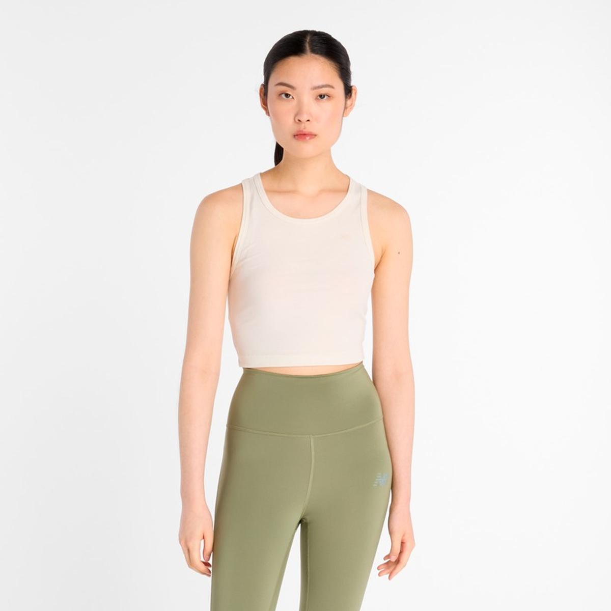POLERA SIN MANGAS LIFESTYLE MUJER NEW BALANCE BEIGE - 4