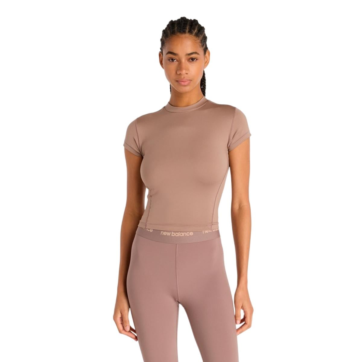 POLERA ENTRENAMIENTO MUJER NEW BALANCE NB DEFINE FITTED CAFE - 1