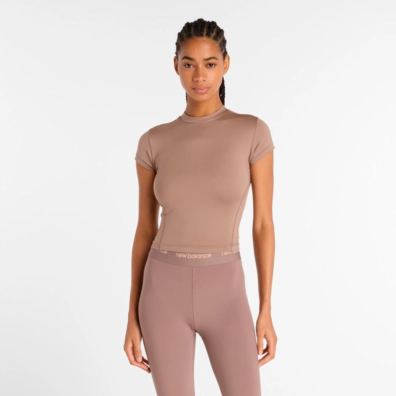 POLERA ENTRENAMIENTO MUJER NEW BALANCE NB DEFINE FITTED CAFE - 4