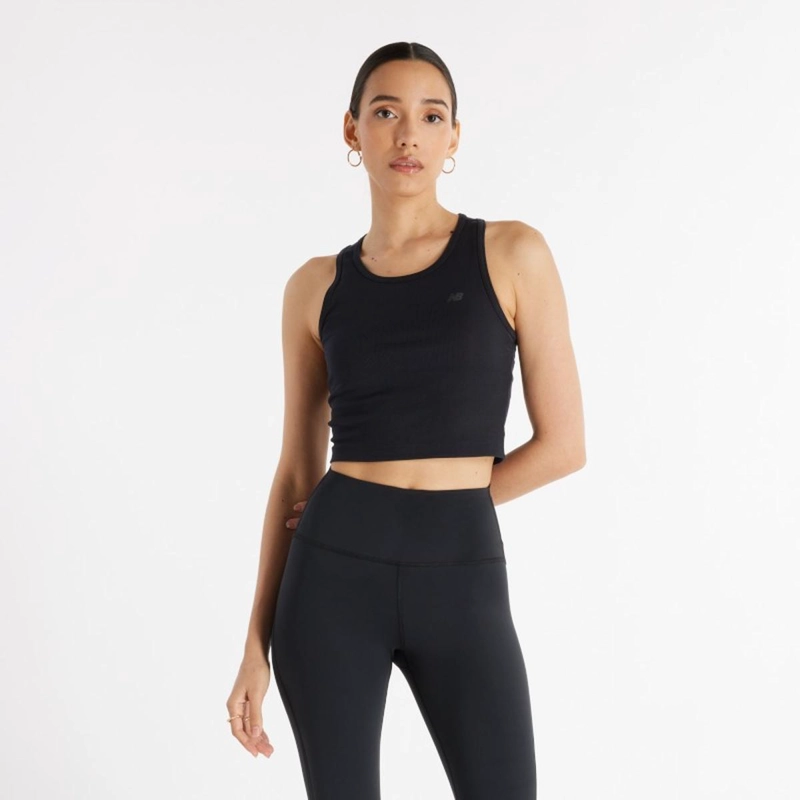 POLERA SIN MANGAS LIFESTYLE MUJER NEW BALANCE NEGRA - 1
