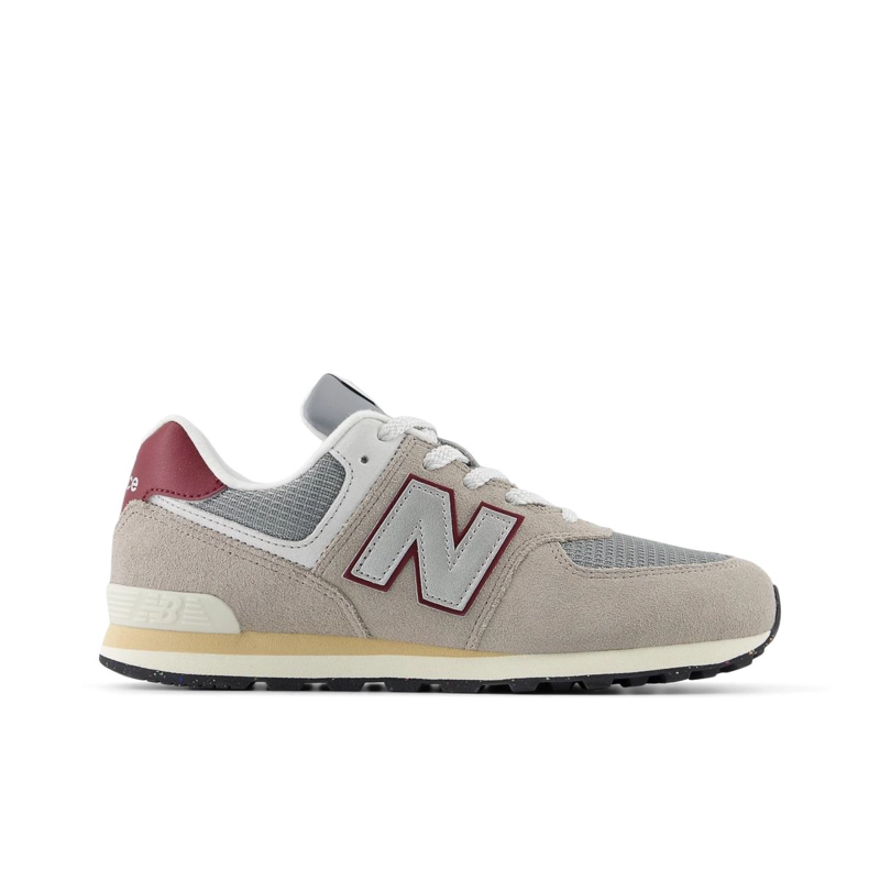 ZAPATILLAS URBANAS NIÑOS NEW BALANCE 574 BEIGE/ROJAS - 1