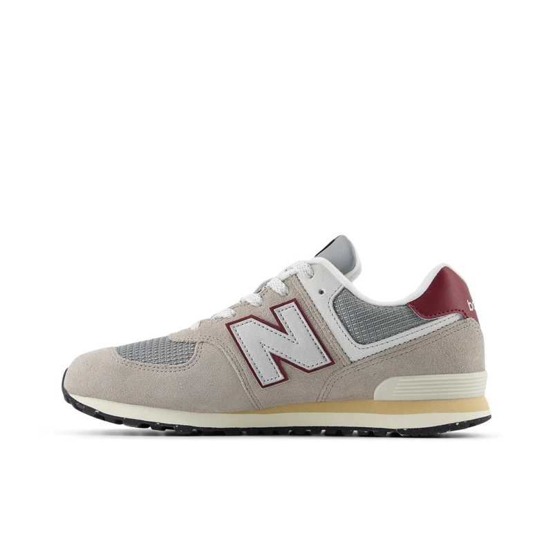 ZAPATILLAS URBANAS NIÑOS NEW BALANCE 574 BEIGE/ROJAS - 2