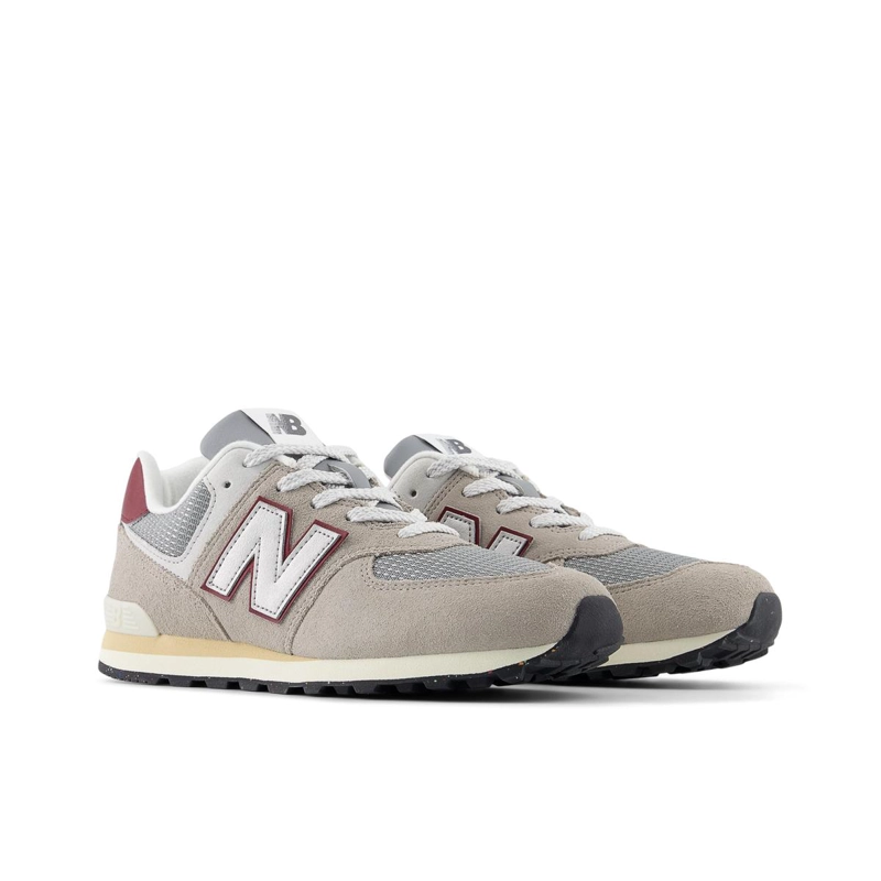 ZAPATILLAS URBANAS NIÑOS NEW BALANCE 574 BEIGE/ROJAS - 4