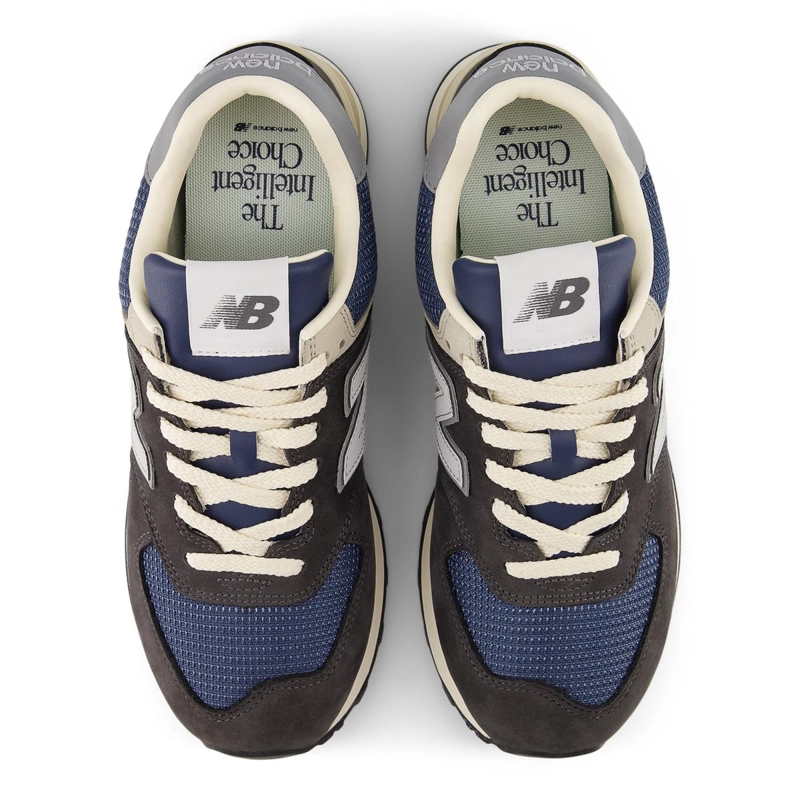 ZAPATILLAS URBANAS UNISEX NEW BALANCE 574 CAFE/AZUL - 3