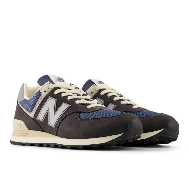 ZAPATILLAS URBANAS UNISEX NEW BALANCE 574 CAFE /AZUL - 4