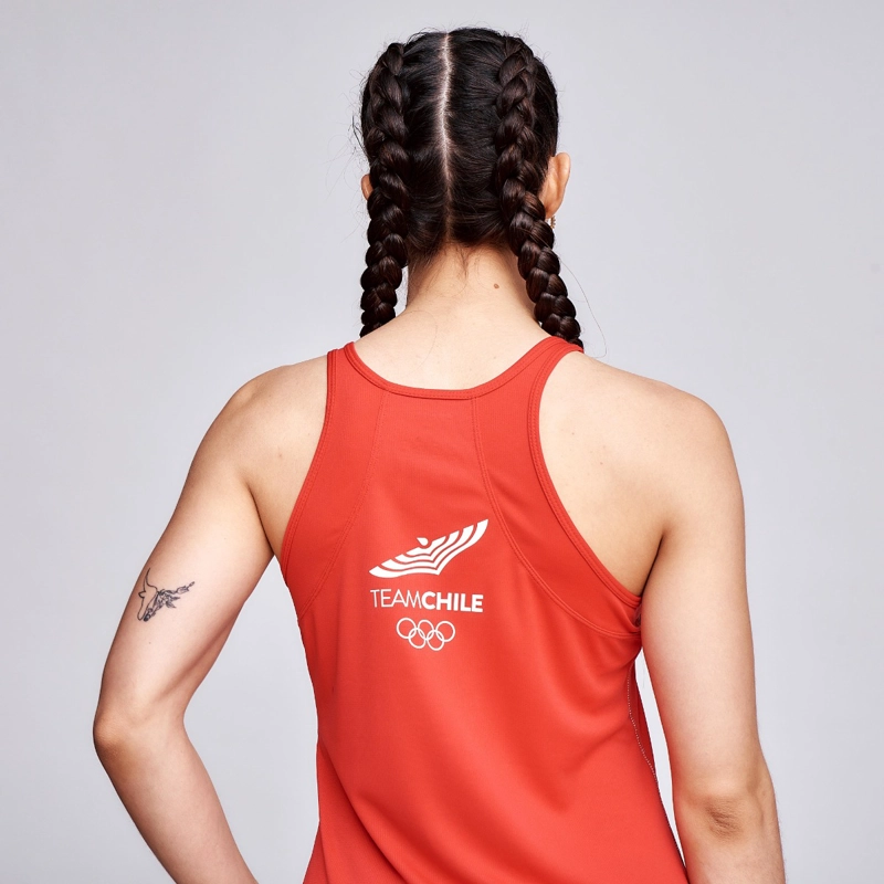POLERA SIN MANGAS ENTRENAMIENTO MUJER SPARTA TEAM CHILE ROJA - 3