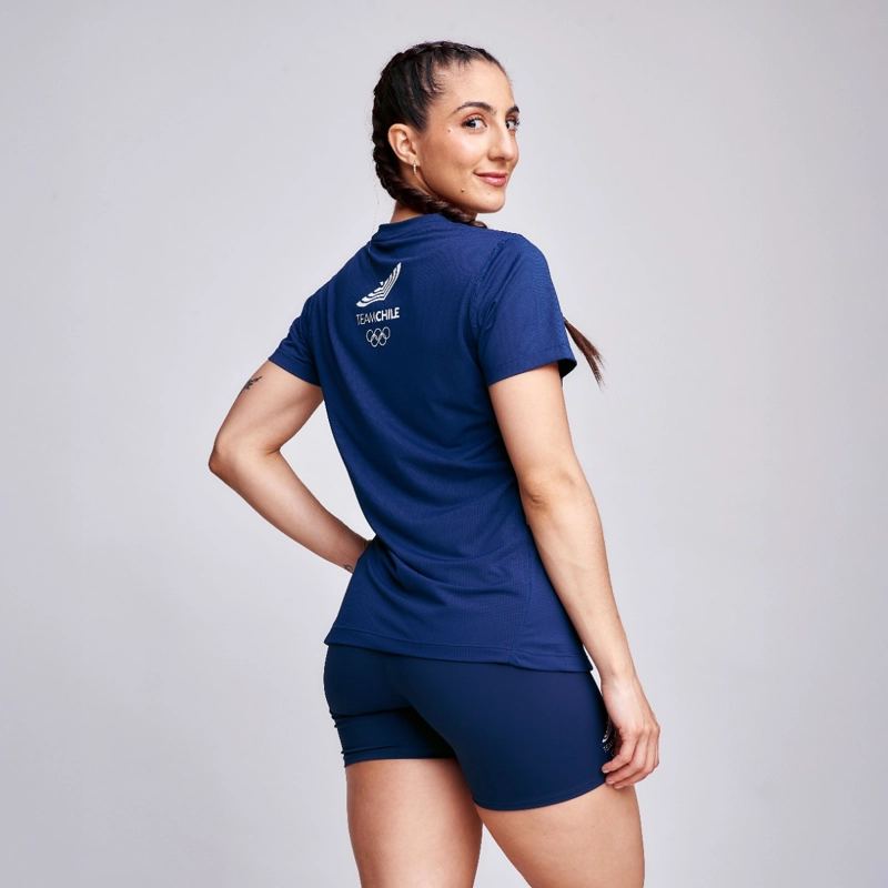 POLERA ENTRENAMIENTO MUJER SPARTA TEAM CHILE AZUL - 4
