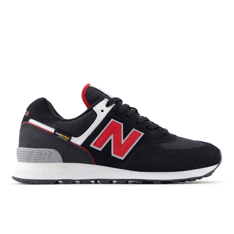 ZAPATILLAS URBANAS UNISEX NEW BALANCE 574 NEGRO/ROJO - 1