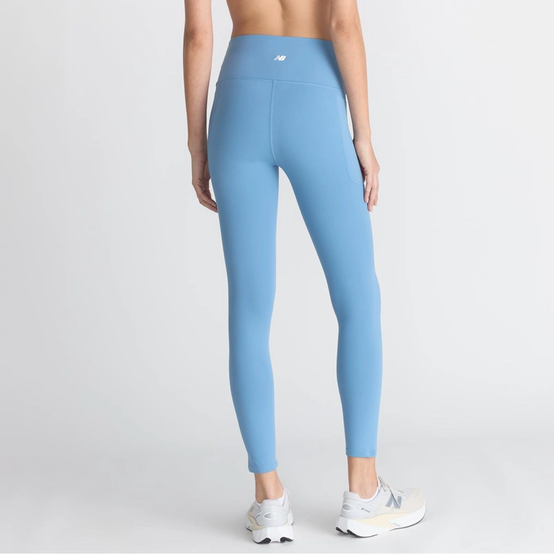CALZAS MUJER NEW BALANCE HARMONY POCKET HIGH RISE CELESTE - 2