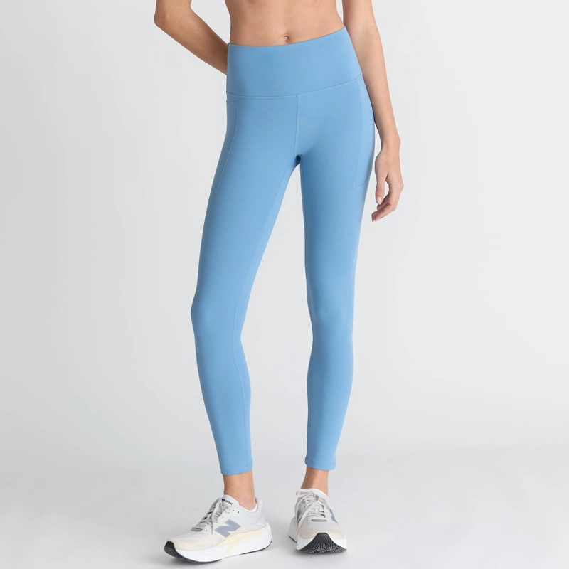 CALZAS MUJER NEW BALANCE HARMONY POCKET HIGH RISE CELESTE - 4