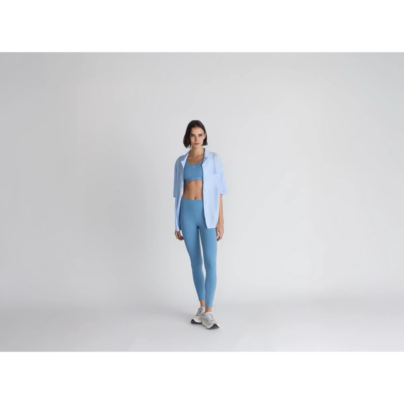 CALZAS MUJER NEW BALANCE HARMONY POCKET HIGH RISE CELESTE - 7