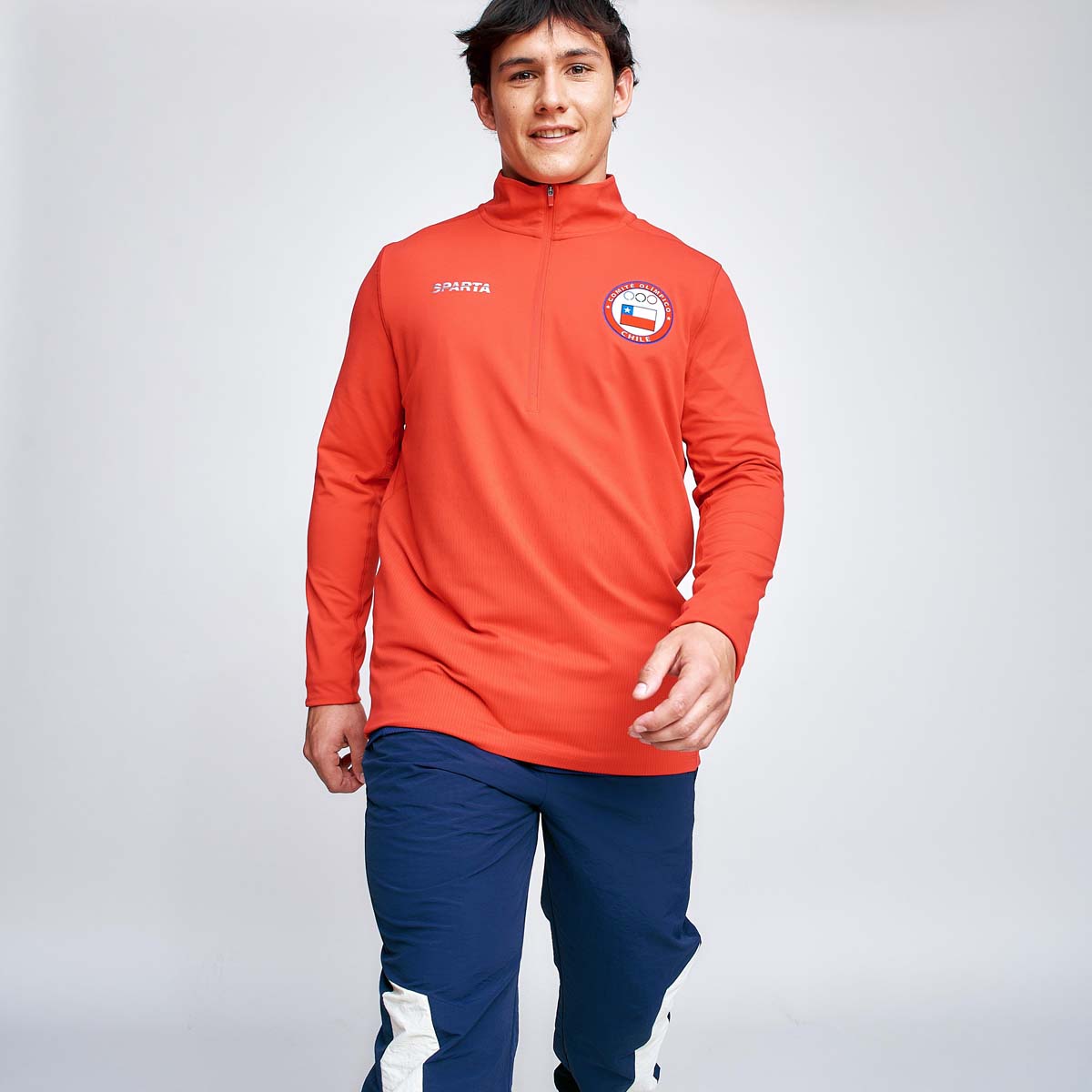 POLERON ENTRENAMIENTO HOMBRE SPARTA TEAM CHILE QUARTER ZIP A - 1