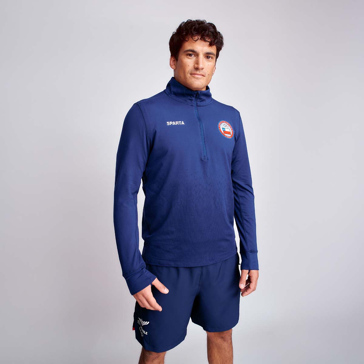 POLERON ENTRENAMIENTO HOMBRE SPARTA TEAM CHILE QUARTER ZIP - 1