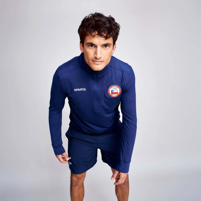 POLERON ENTRENAMIENTO HOMBRE SPARTA TEAM CHILE QUARTER ZIP - 4