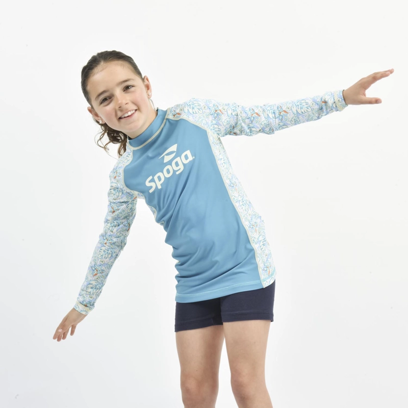 POLERA UV NATACION NIÑA SPOGA TURQUESA - 3