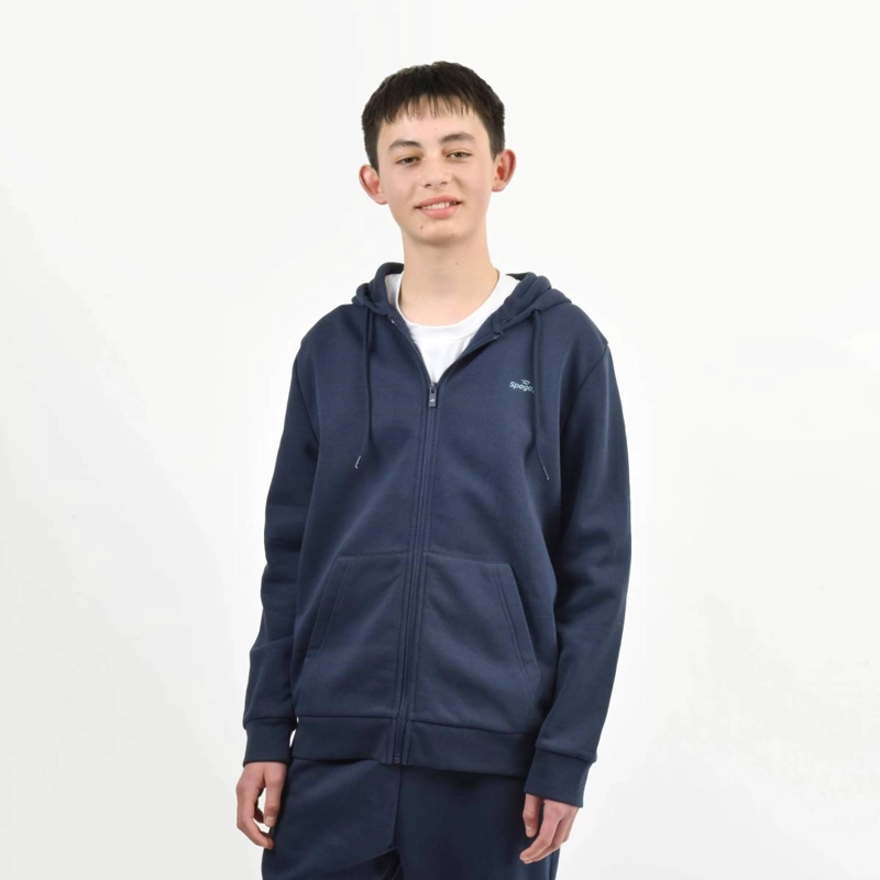 POLERON ESCOLAR NIÑOS SPOGA FULL ZIP AZUL - 1