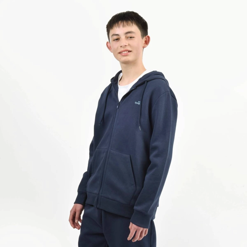 POLERON ESCOLAR NIÑOS SPOGA FULL ZIP AZUL - 2