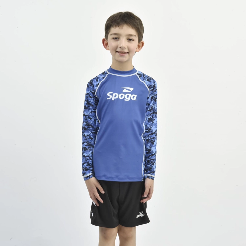 POLERA UV NATACION NIÑO SPOGA AZUL - 1