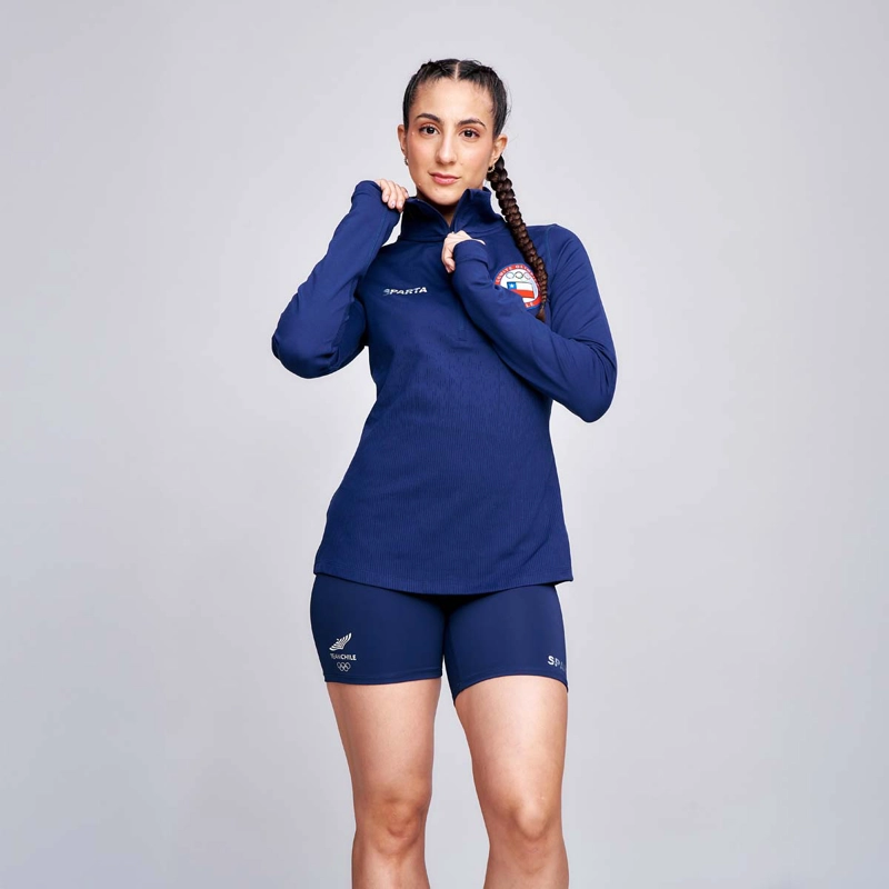 POLERON ENTRENAMIENTO MUJER SPARTA TEAM CHILE QUARTER ZIP - 1
