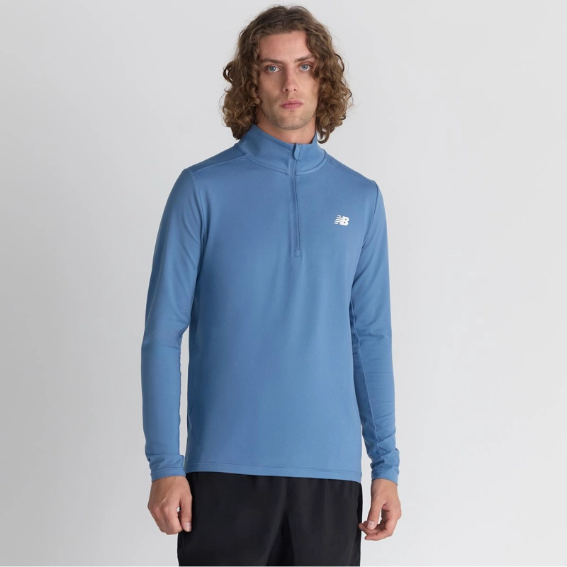POLERON HOMBRE NEW BALANCE SPACE DYE 1/4 CELESTE - 4