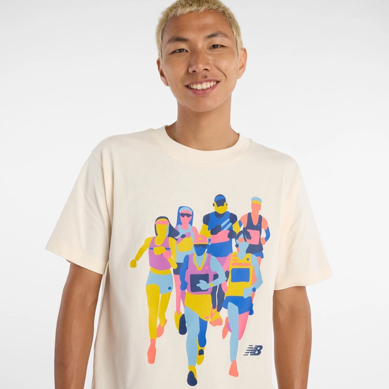 POLERA LIFESTYLE HOMBRE NEW BALANCE ATHLETICS BEIGE - 2
