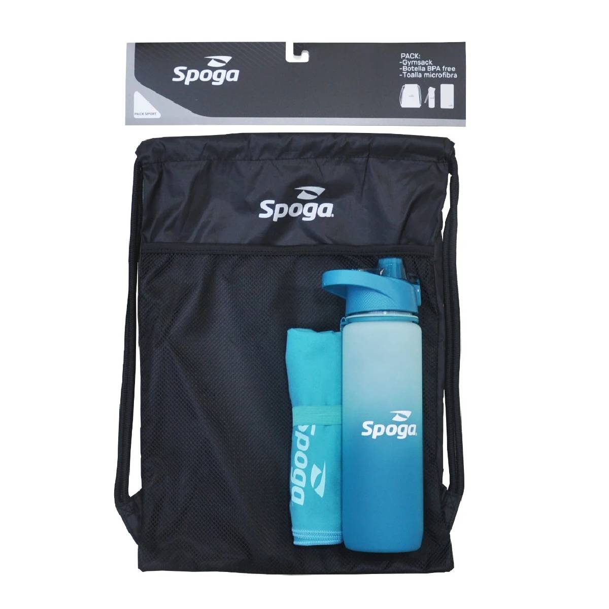 PACK BOTELLA TOALLA SPOGA CELESTE - 1