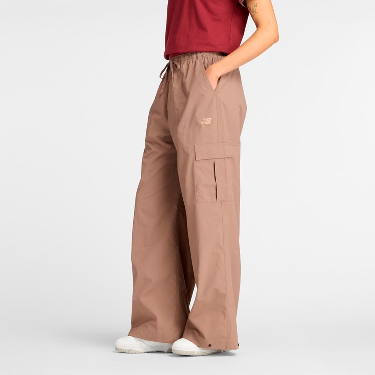 PANTALON LIFESTYLE MUJER NEW BALANCE WOVEN CARGO CAFE - 3
