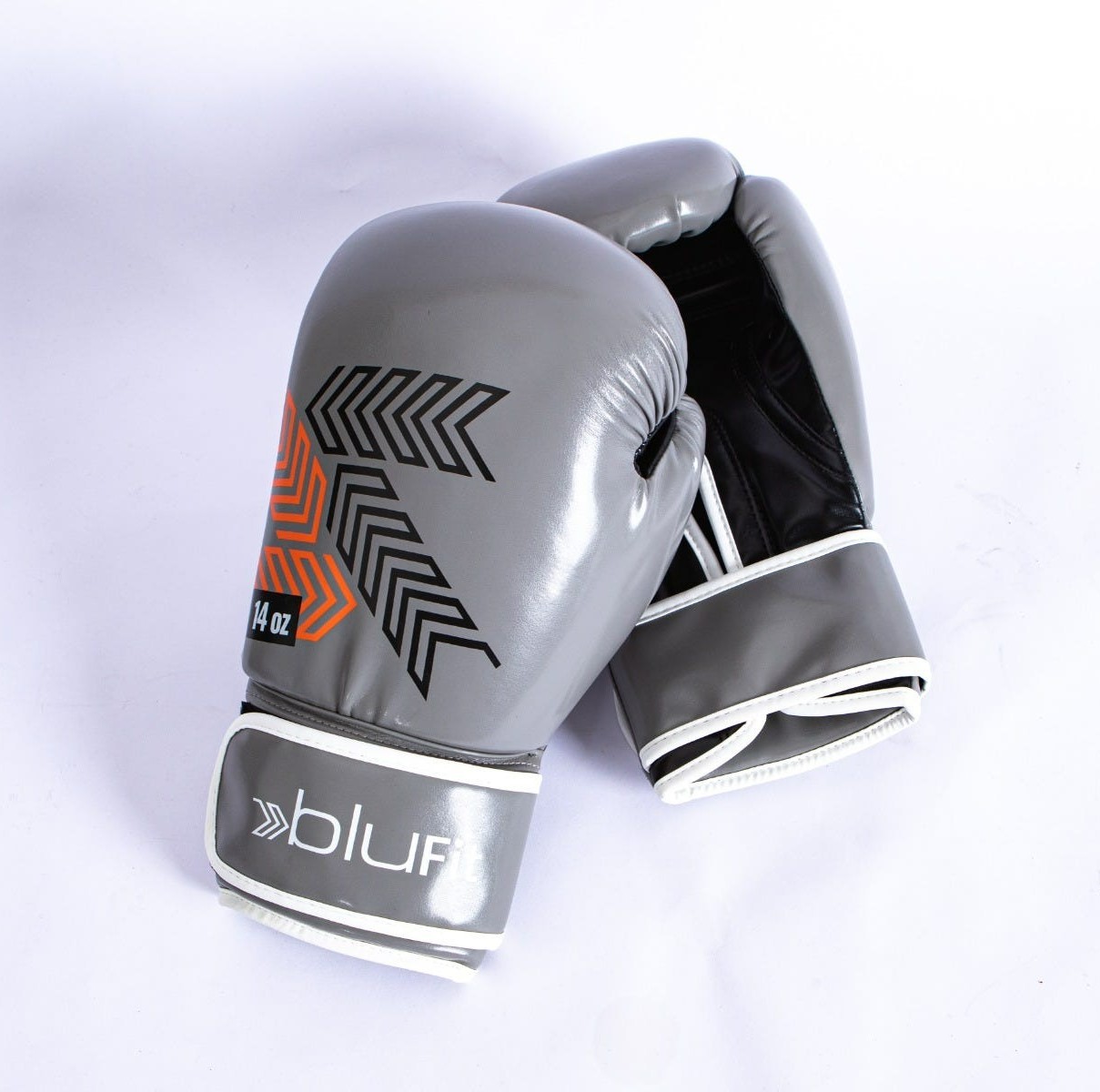 GUANTES BOXEO ENTRENAMIENTO BLU FIT 14 OZ GRIS OSCURO - 2