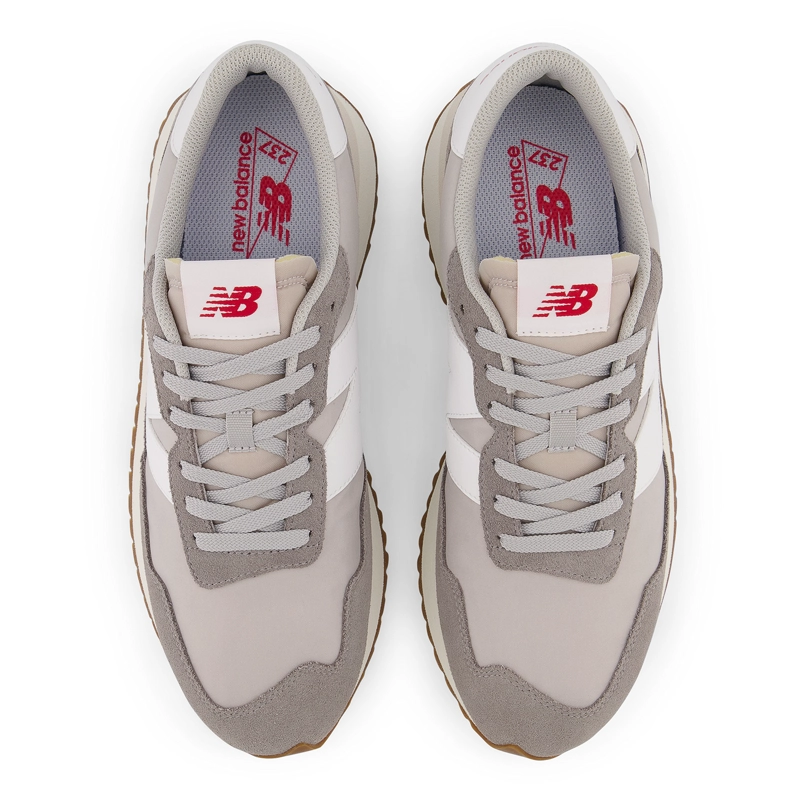 ZAPATILLAS URBANAS HOMBRE NEW BALANCE 237 BEIGE/ROJA - 2