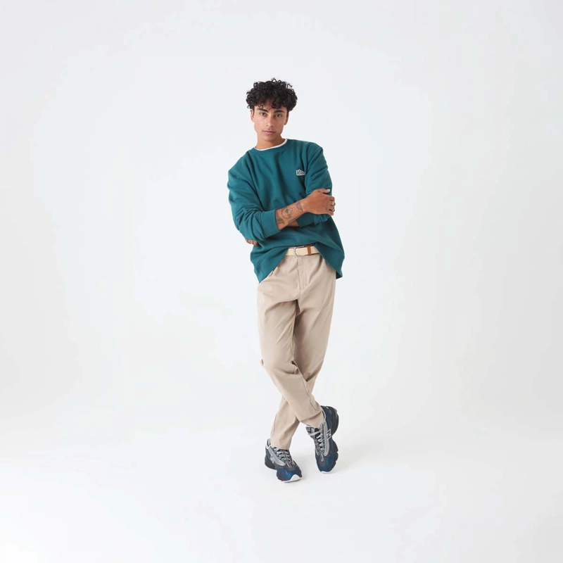 POLERON HOMBRE NEW BALANCE SPORT ESSENTIALS FLECE CREW VERDE - 5