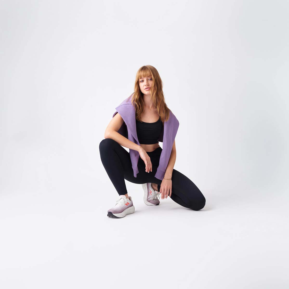 CALZA RUNNING MUJER NEW BALANCE HARMONY HIGH RISE 25'' NEGRA - 5