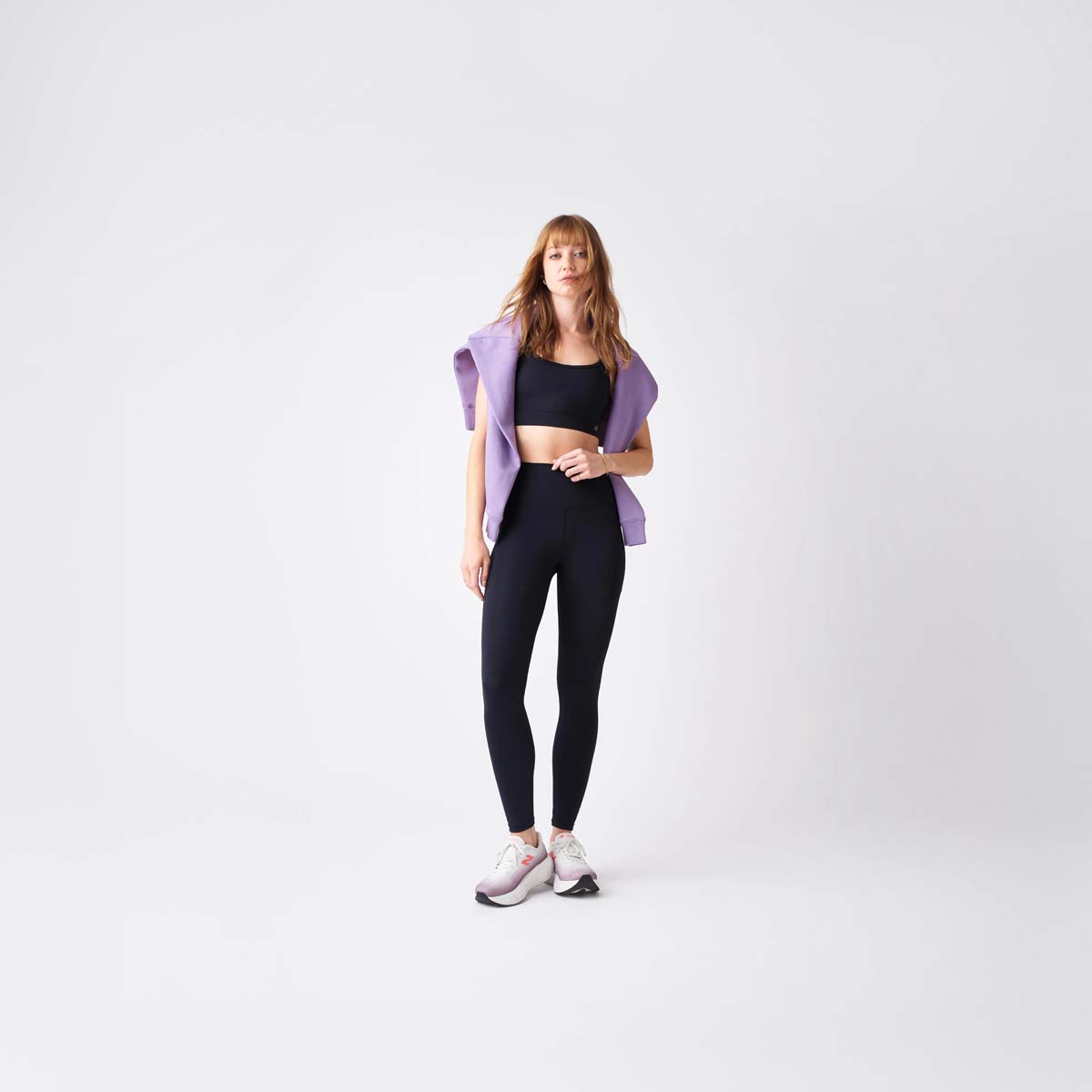 CALZA RUNNING MUJER NEW BALANCE HARMONY HIGH RISE 25'' NEGRA - 6