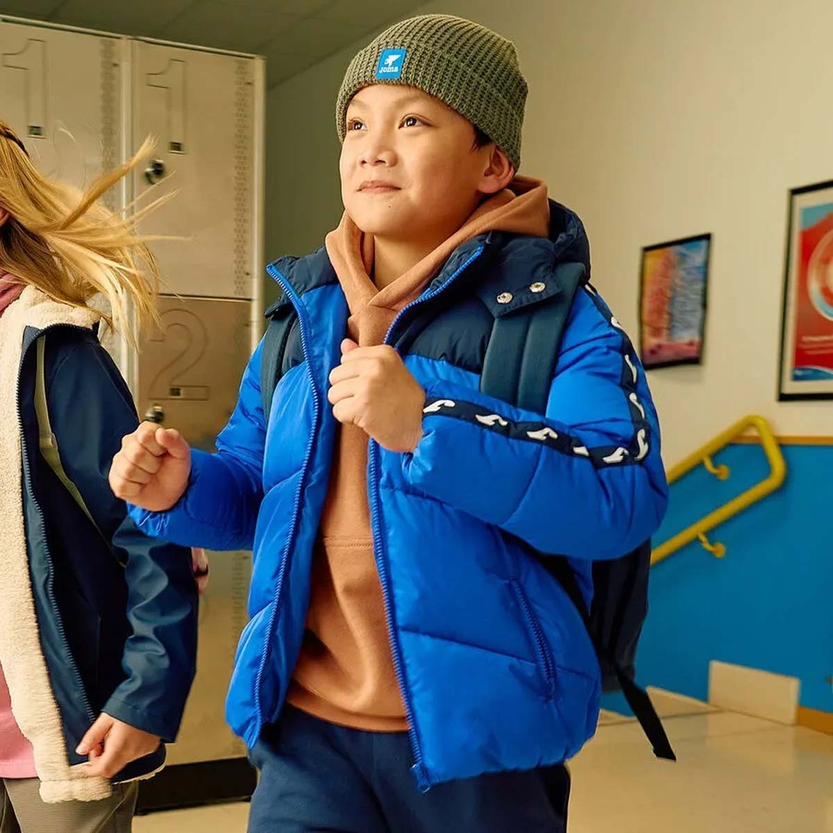 CHAQUETA NIÑOS JOMA CAMP ANORAK AZUL - 4