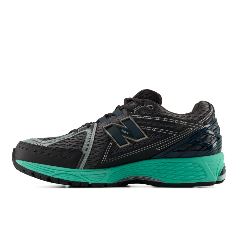 ZAPATILLAS URBANAS UNISEX NEW BALANCE 1906 F NEGRAS/VERDE - 2