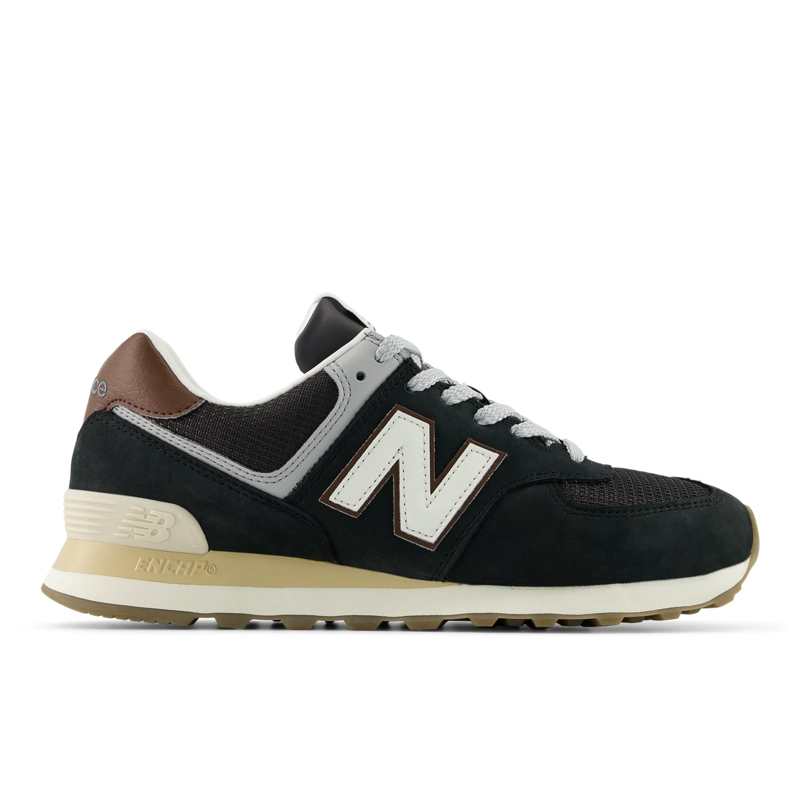 ZAPATILLAS URBANAS UNISEX NEW BALANCE 574 NEGRAS/CAFE - 1