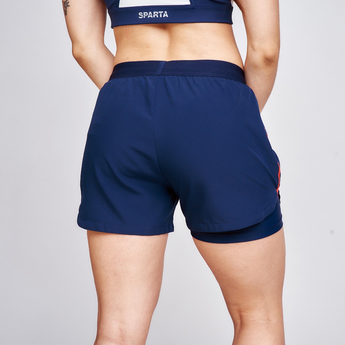 SHORT ENTRENAMIENTO MUJER SPARTA TEAM CHILE AZUL - 4