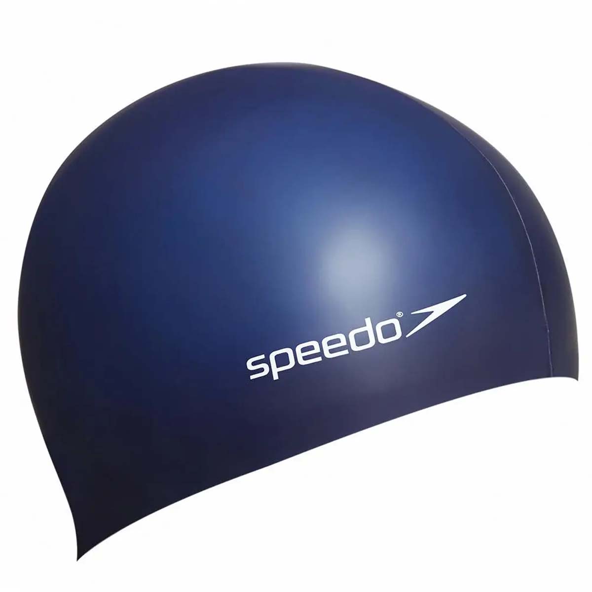 GORRO DE NATACION PLAIN FLAT SILICONA AZUL SPEEDO - 1