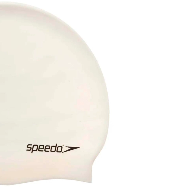 GORRO NATACION SPEEDO PLAIN FLAT SILICON BLANCO - 2
