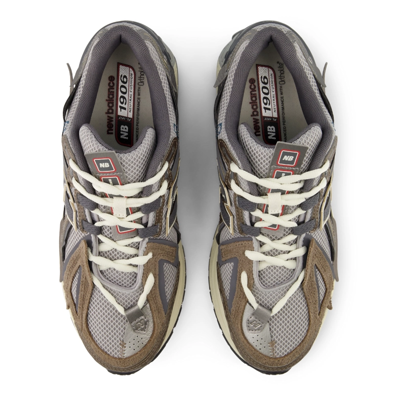 ZAPATILLAS URBANAS UNISEX NEW BALANCE 1906 W CAFE/VERDE - 3
