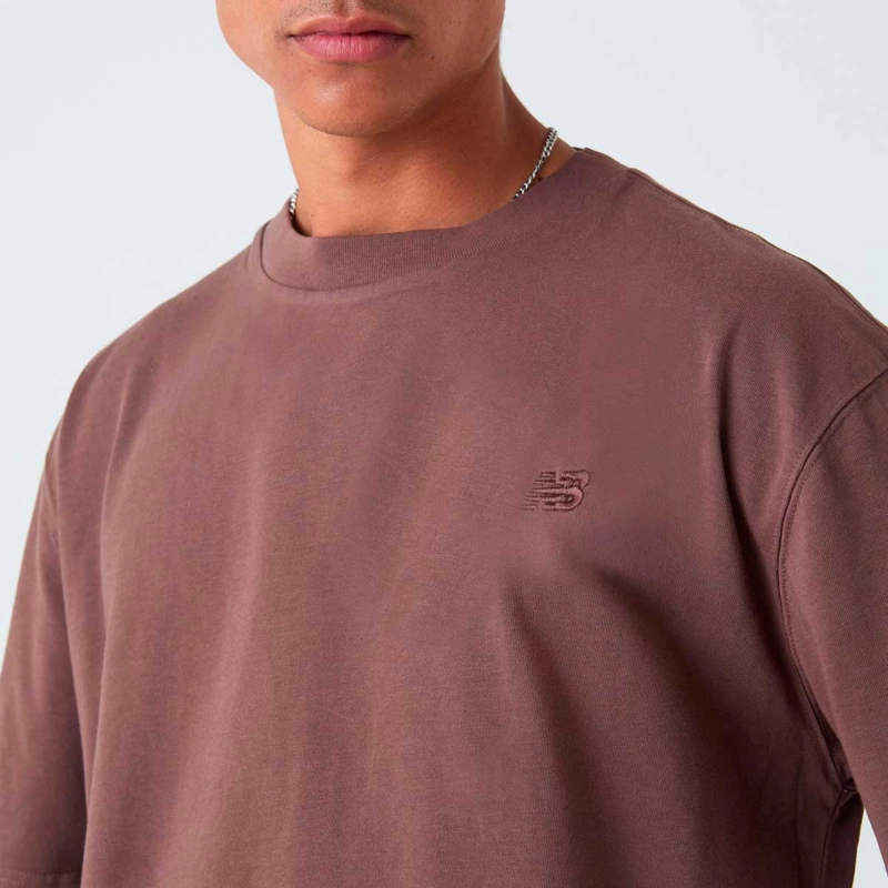 POLERA LIFESTYLE HOMBRE NEW BALANCE ATHLETICS COTTON CAFE - 4