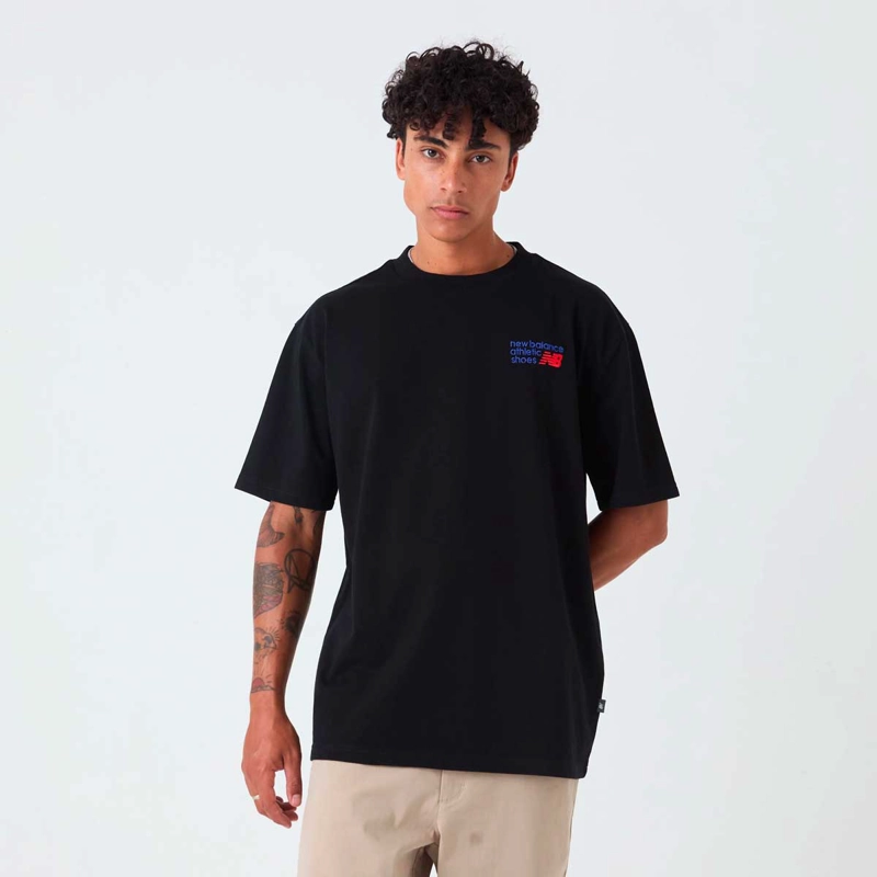 POLERA LIFESTYLE HOMBRE NEW BALANCE ATHLETICS PREMIUM NEGRA - 1
